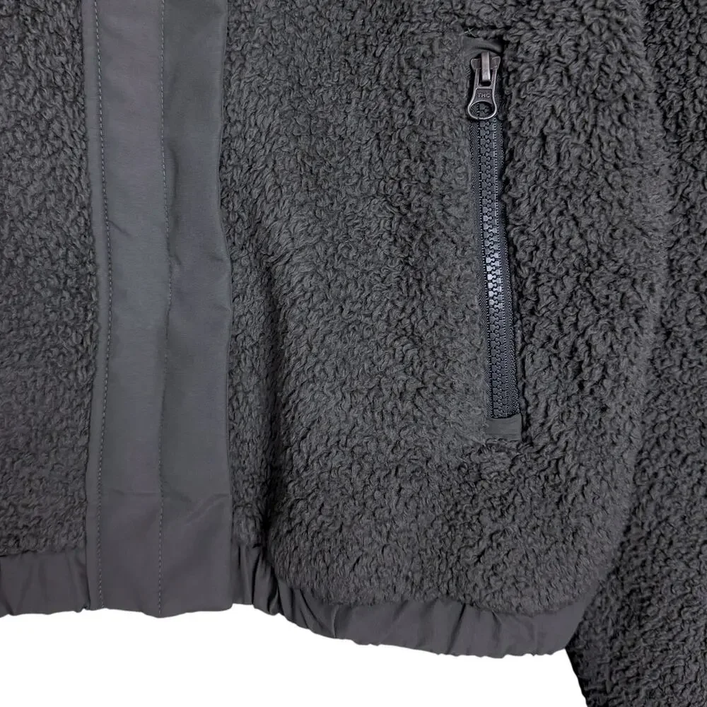 Vuori Women's Size Medium Gray Fleece Cozy Sherpa Full Zip Jacket Workout Run - Picture 4 of 10